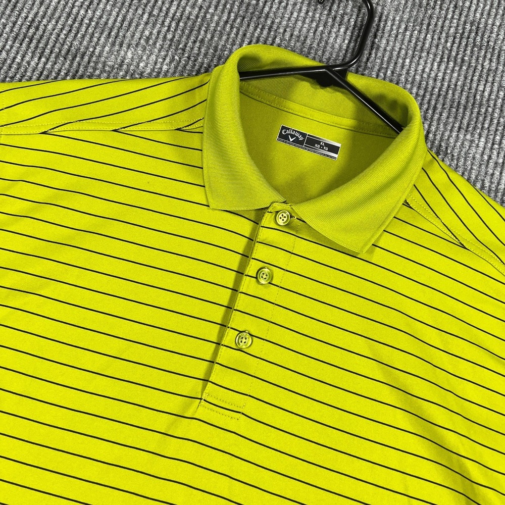 Callaway Polo Shirt Mens XL Extra Large Green Short Sleeve Casual Golf Outdoor